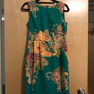 Green dress with flowers